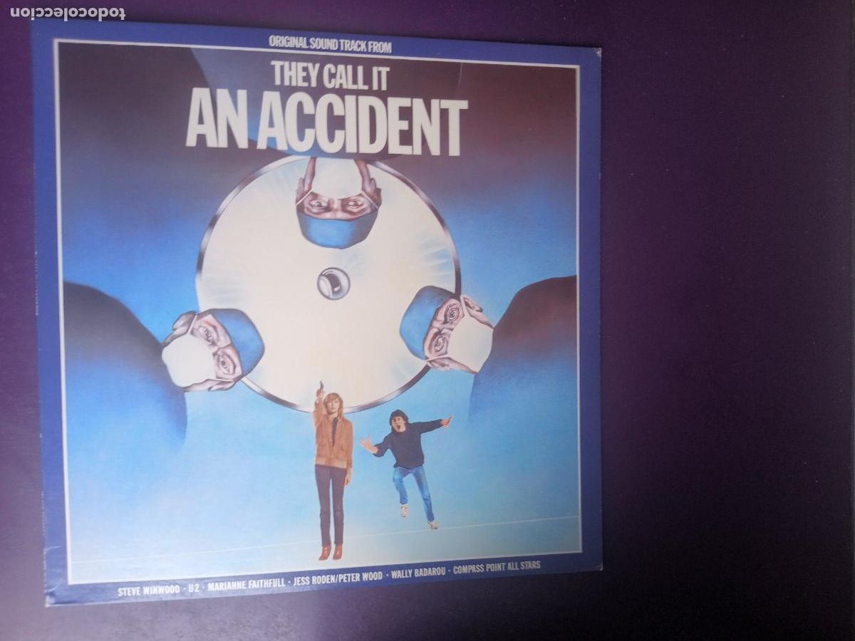 Discos de vinilo: They Call It An Accident - UN SIMPLE ACCIDENTE - LP ISLAND 1982 - CINE BSO - U2, Marianne Faithfull,