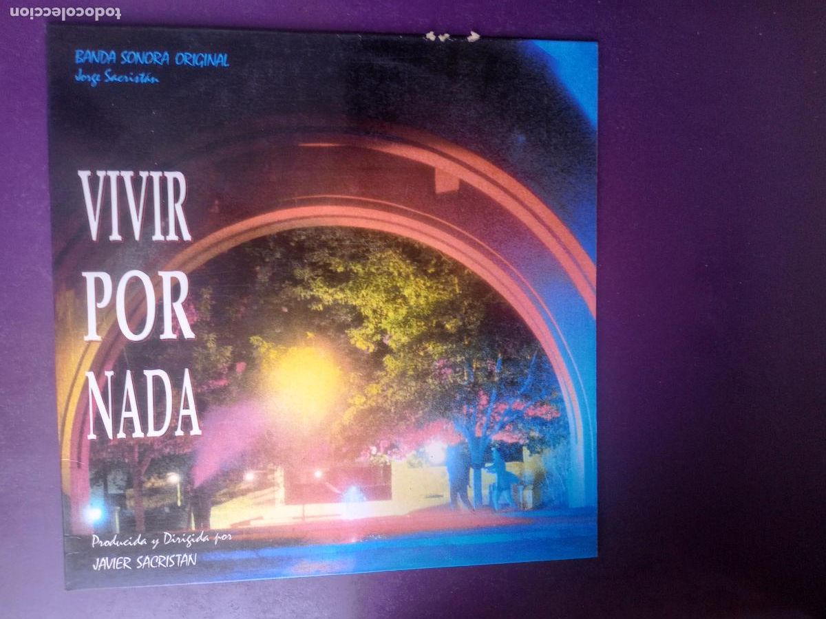 Discos de vinilo: Jorge Sacrist&aacute;n &lrm;&ndash; Vivir Por Nada - LP EPIC 1992, CINE BSO, MIKEL HERZOG, NINA