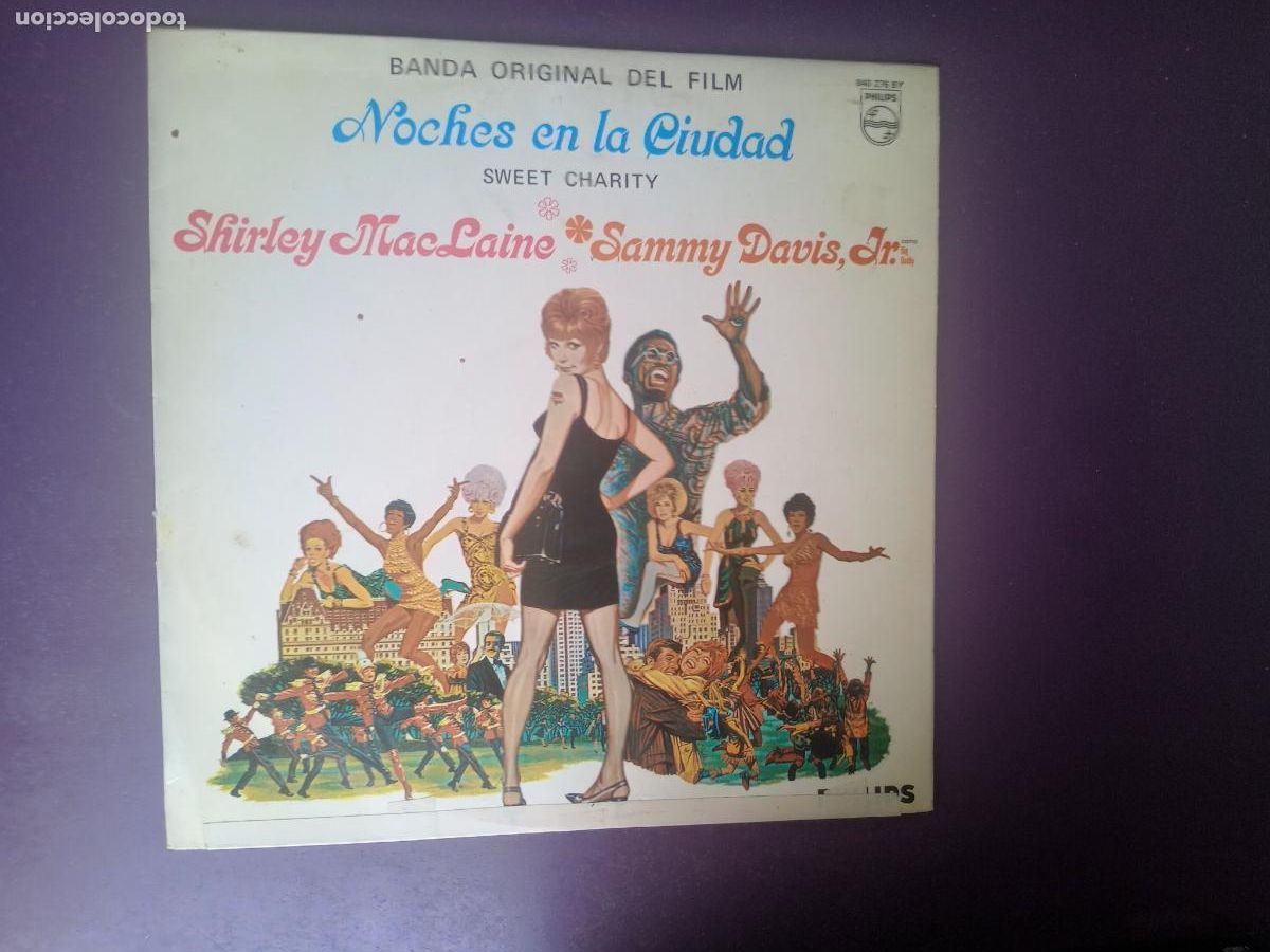Discos de vinilo: Shirley MacLaine, Sammy Davis Jr - Noches En la ciudad / sweet charity - LP PHILIPS 1969, CINE BSO,