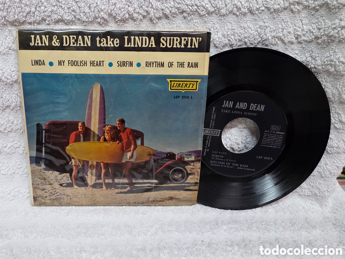 Discos de vinilo: Jan & Dean&nbsp;&ndash;&nbsp;Take Linda Surfin SPAIN 1963