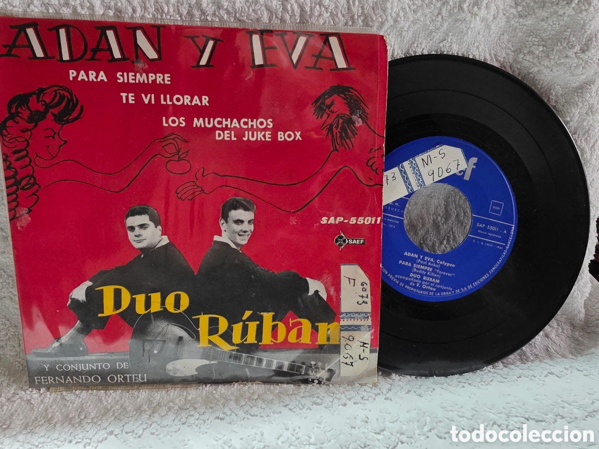 Discos de vinilo: DUO R&Uacute;BAM CON EL CONJUNTO DE FERNANDO ORTEU - AD&Aacute;N Y EVA 1960