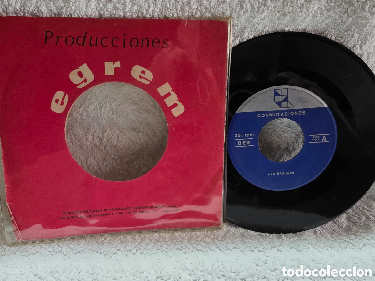 Discos de vinilo: JUAN BLANCO Y LEO BROUWER / CONMUTACIONES _ Edc EGREM CUBA - Muy raro