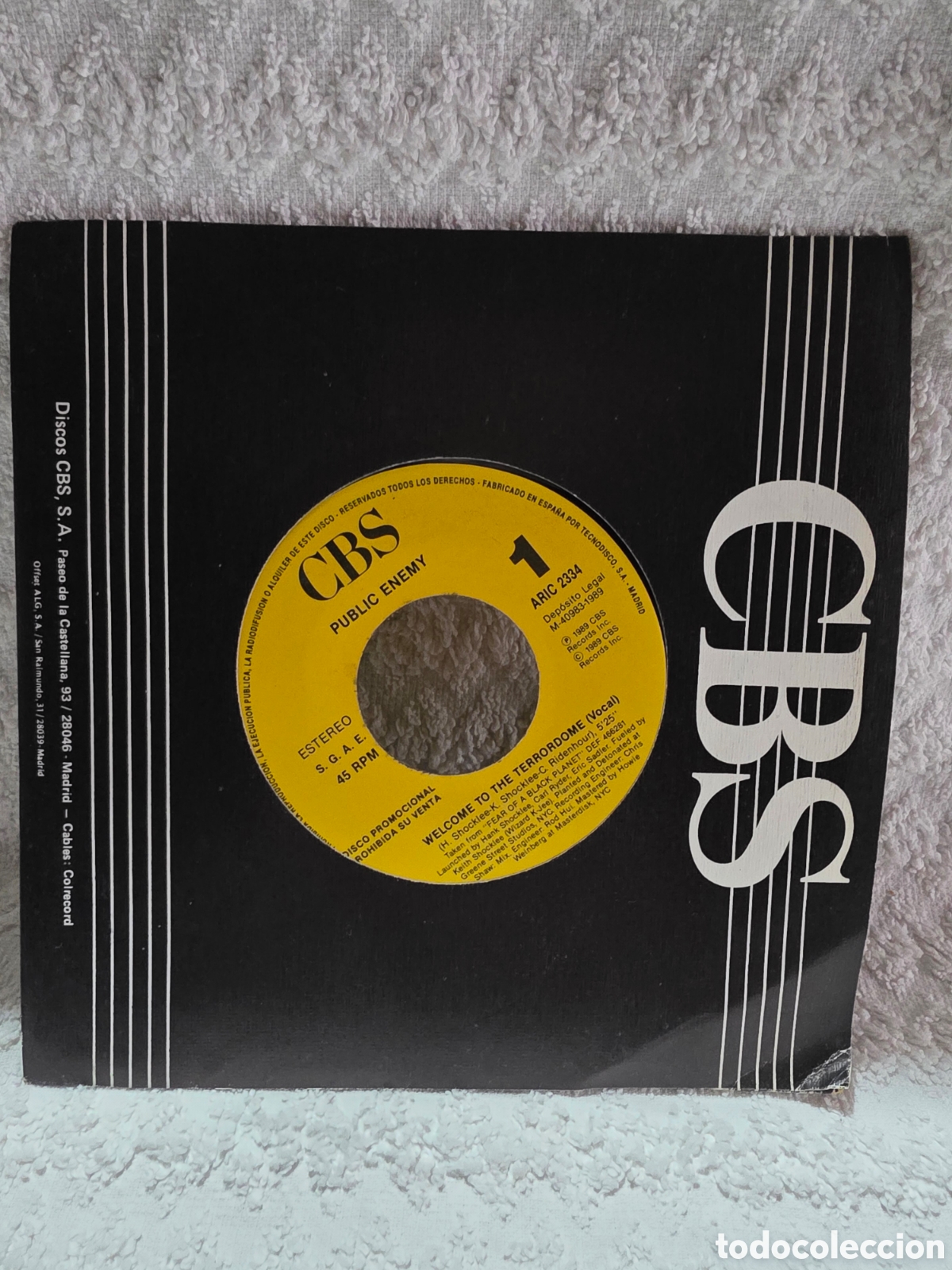 Discos de vinilo: Public Enemy&nbsp;&ndash;&nbsp;Welcome To The Terrordome Spain promo radio1989