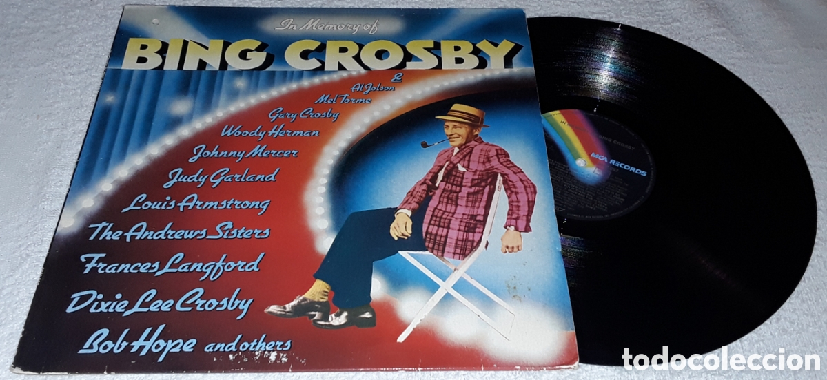 Discos de vinilo: LP- BING CROSBY - IN MEMORY OF BING CROSBY -WOODY HERMAN, LOUIS ARMSTRONG, JUDY GARLAND, AL JONSON