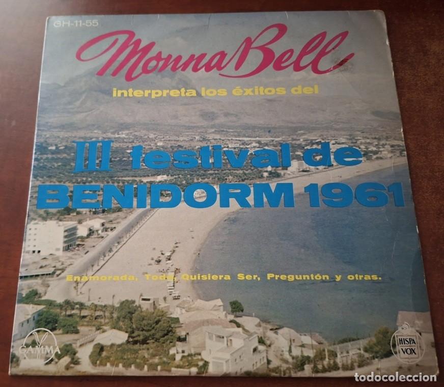 Discos de vinilo: Monna Bell &ndash; III Festival de Benidorm &ndash; GAMMA GH 11-55 (Ed. Mexicana) &ndash; 1961