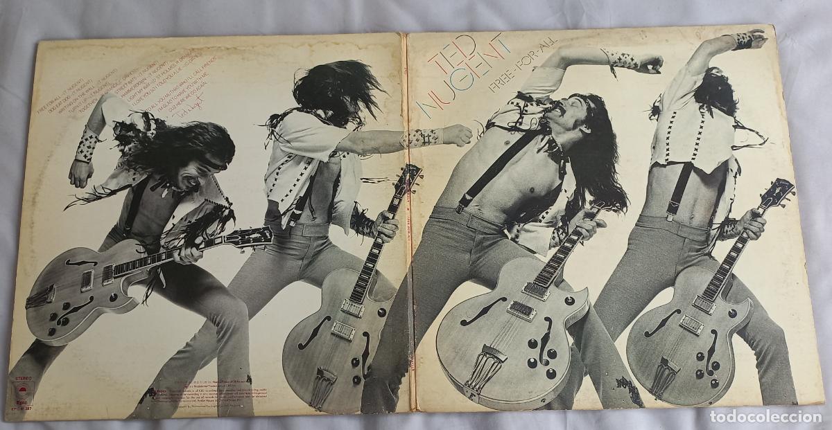 Discos de vinilo: Ted Nugent &ndash; Free-For-All. UK 1976. Epic &ndash; EPC 81397. LP Vinilo.