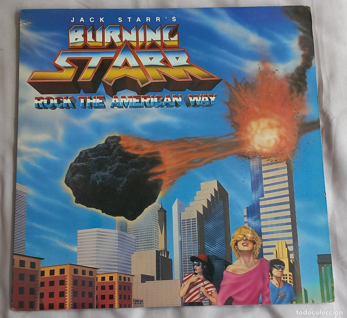 Discos de vinilo: Jack Starr's Burning Starr, Rock The American Way. 1985 US. Passport Records &ndash; PB 6048 LP Vinilo.