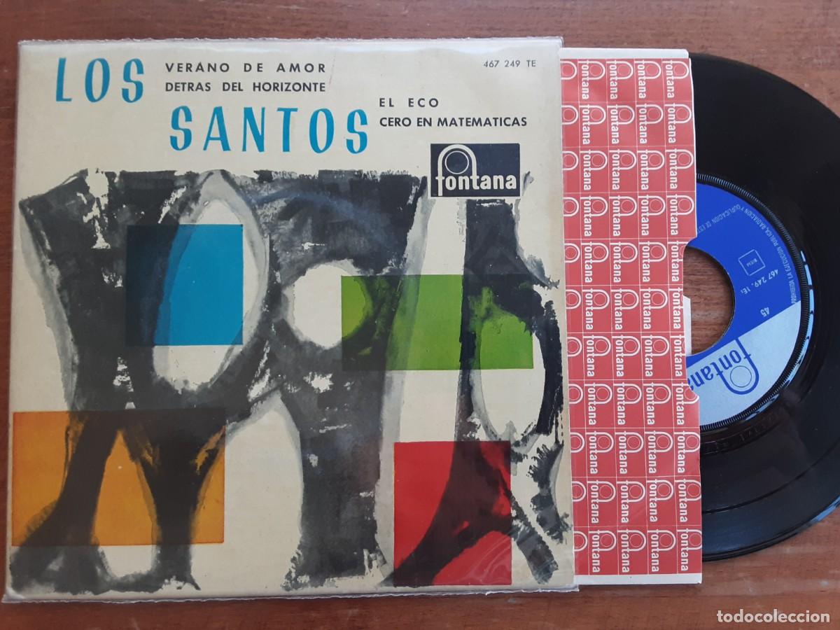 Discos de vinilo: LOS SANTOS. Verano de amor. Detr&aacute;s del horizonte. El eco. cero en matem&aacute;ticas