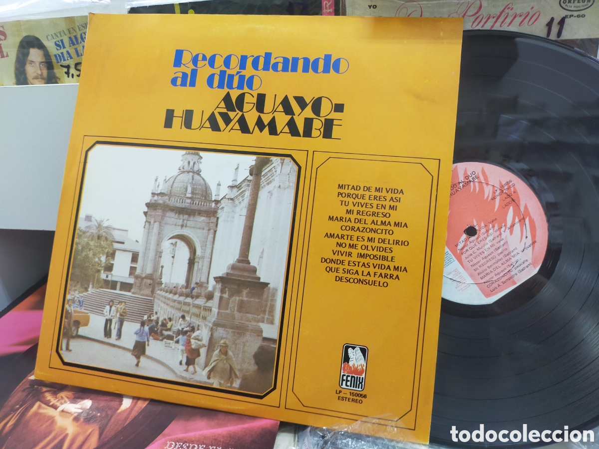 Discos de vinilo: Recordando al d&uacute;o aguayo - huayamabe lp ecuador 1979