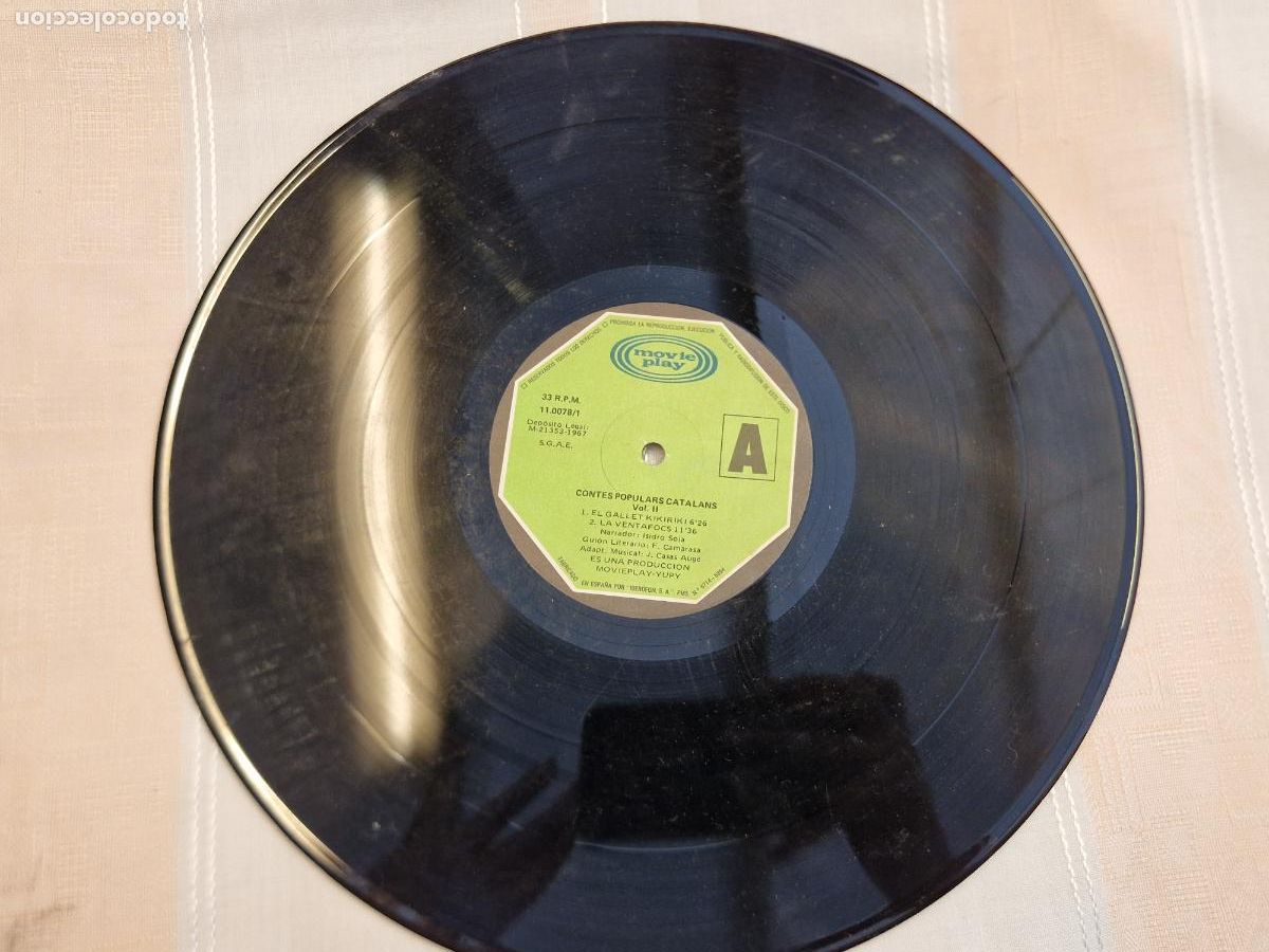 Discos de vinilo: SINGLE. CONTES POPULARS CATALNS. VOI. II, EL GALLET KIKIRIKI.