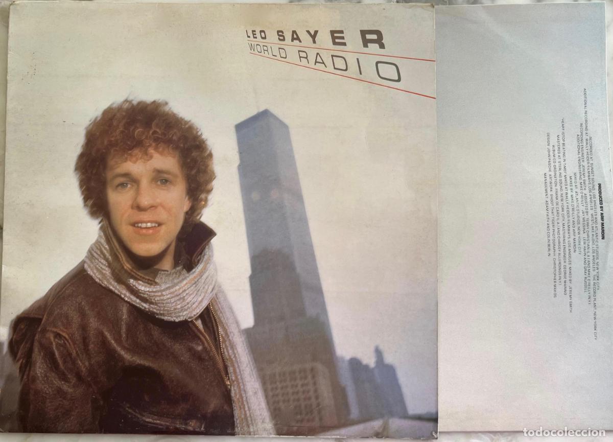 Discos de vinilo: LEO SAYER. WORLD RADIO. LP ORIGINAL UK 1982 CON FUNDA INTERIOR LETRAS
