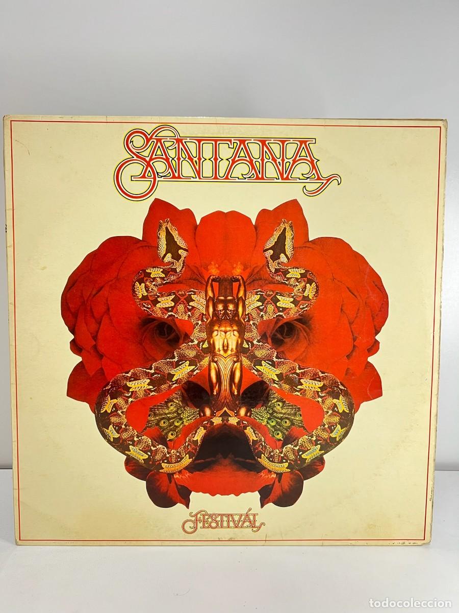 Discos de vinilo: SANTANA (LP) FESTIVAL - A&Ntilde;O 1976 - ENCARTE CON CREDITOS