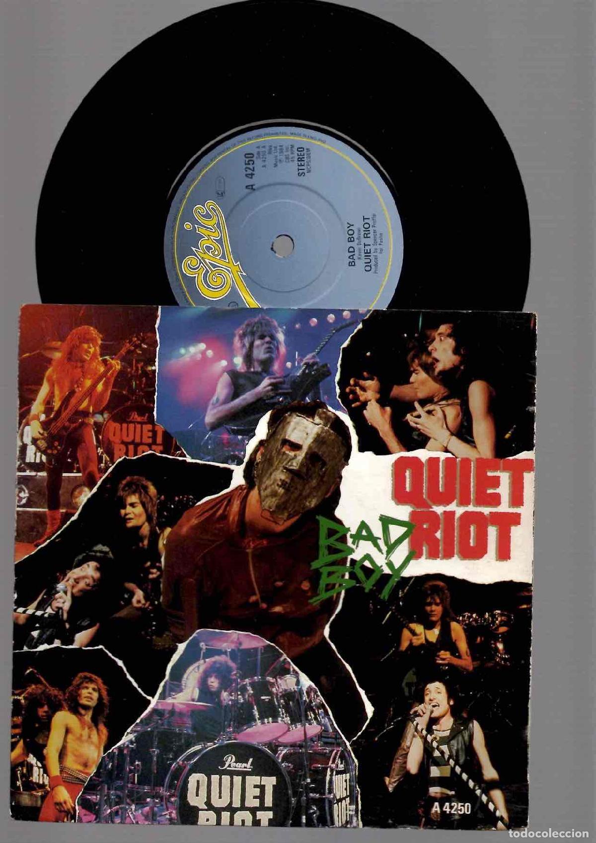 Discos de vinilo: SINGLE QUIET RIOT BAD BOY. EPIC 1984