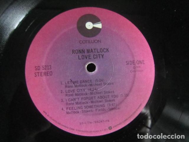 Discos de vinilo: RONN MATLOCK - LOVE CITY LP - ORIGINAL U.S.A. - COTILLION RECORDS 1979 - STEREO SIN FUNDA MUY NUEVO