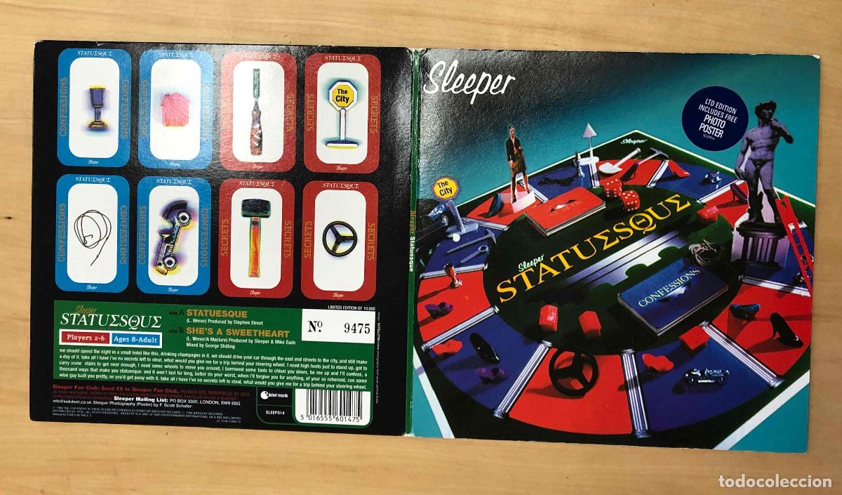 Discos de vinilo: SINGLE SLEEPER STATUESQUE. TIRADA LIMITADA 9475. INDOLENT RECORDS 1996. CON POSTER