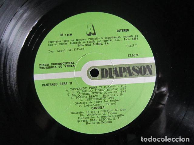 Discos de vinilo: CANDELA - CANTANDO PARA TI LP - ORIGINAL ESPA&Ntilde;OL - DIAPASON RECORDS 1982 - PROMOCIONAL - STEREO -