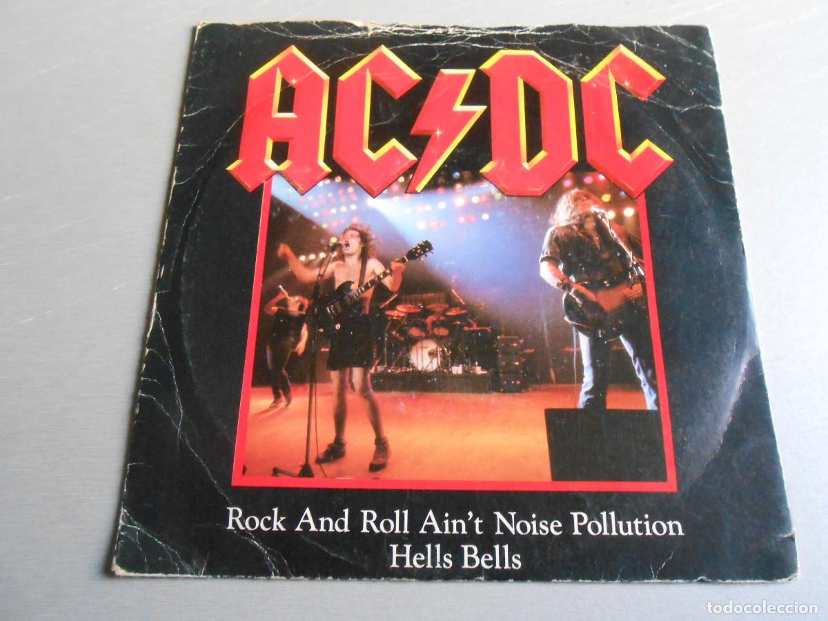 Discos de vinilo: AC / DC, SG, ROCK AND ROLL AIN&acute;T NOISE POLLUTION + 1, A&Ntilde;O 1980, ATLANTIC K 11630 MADE IN U.K.