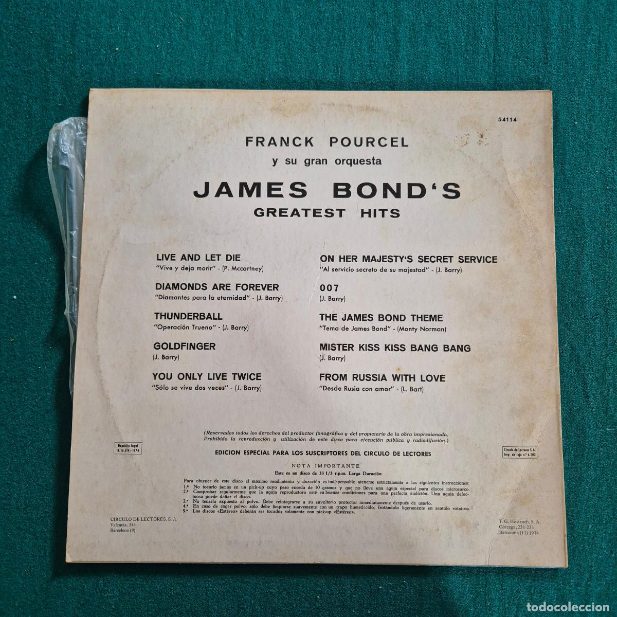 Discos de vinilo: Franck Pourcel &ndash; James Bonds Greatest Hits - Foto 2