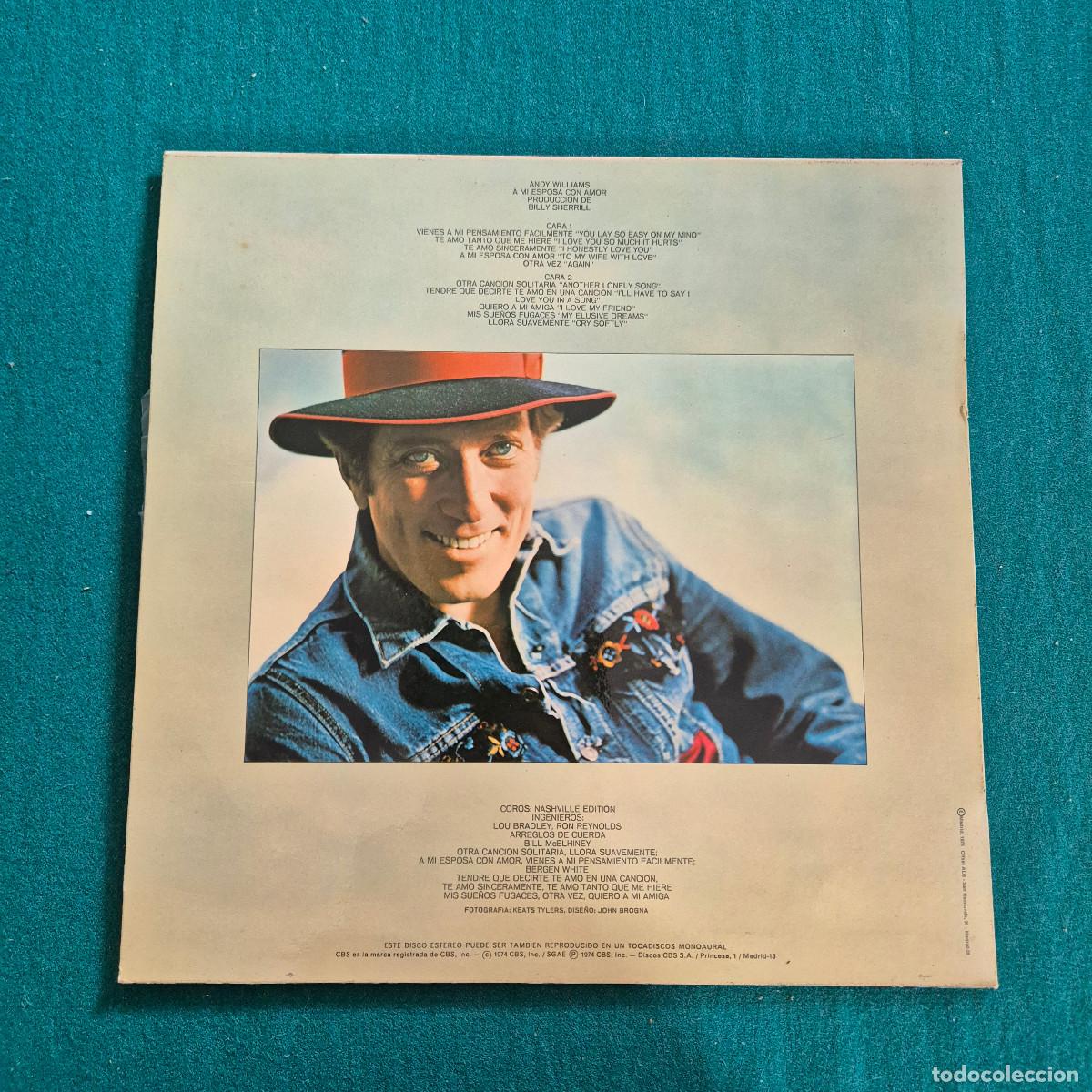 Discos de vinilo: Andy Williams &ndash; A Mi Esposa Con Amor - Foto 2
