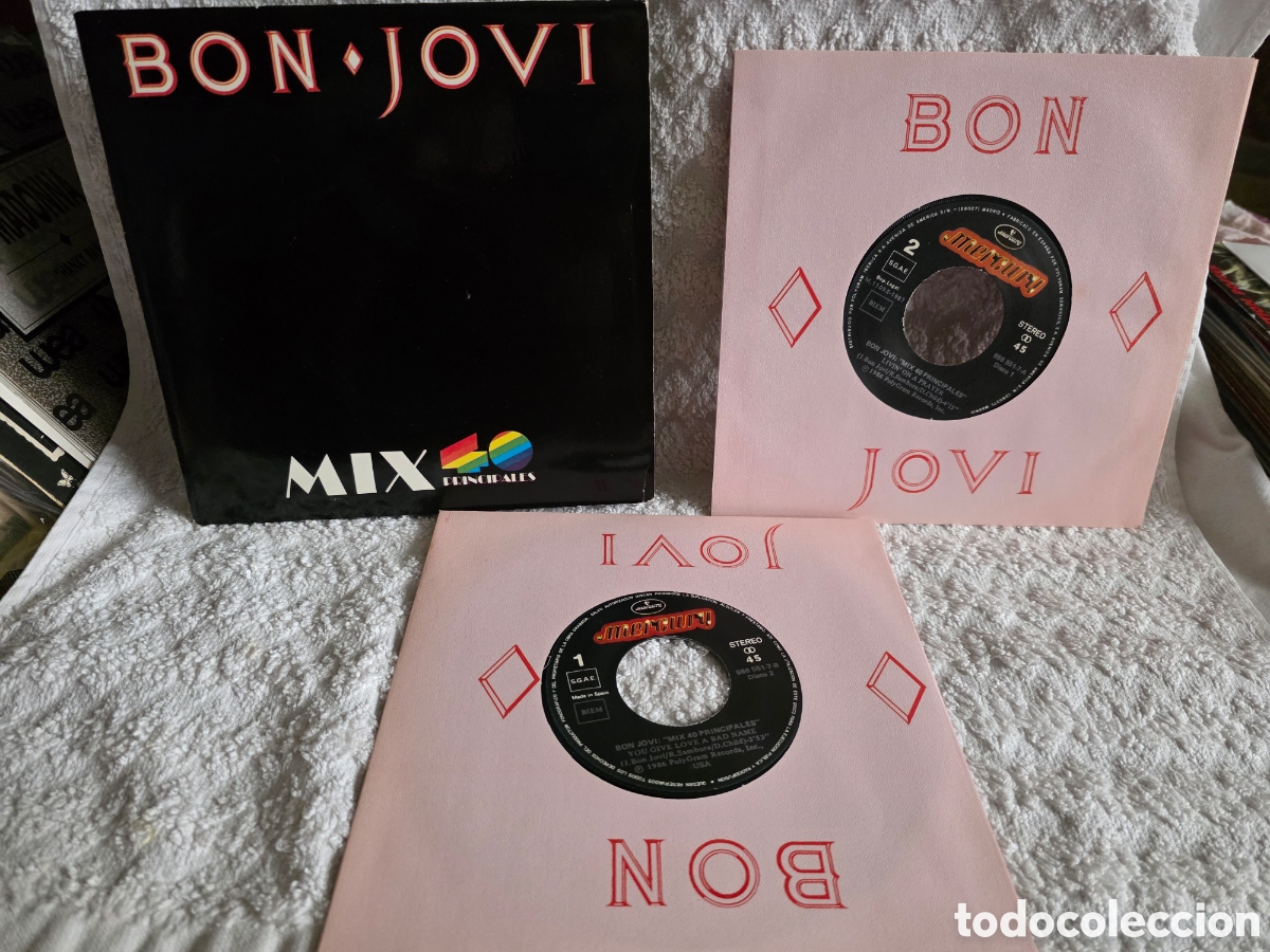 Discos de vinilo: Bon Jovi&nbsp;&ndash;&nbsp;Mix 40 Principales 1987
