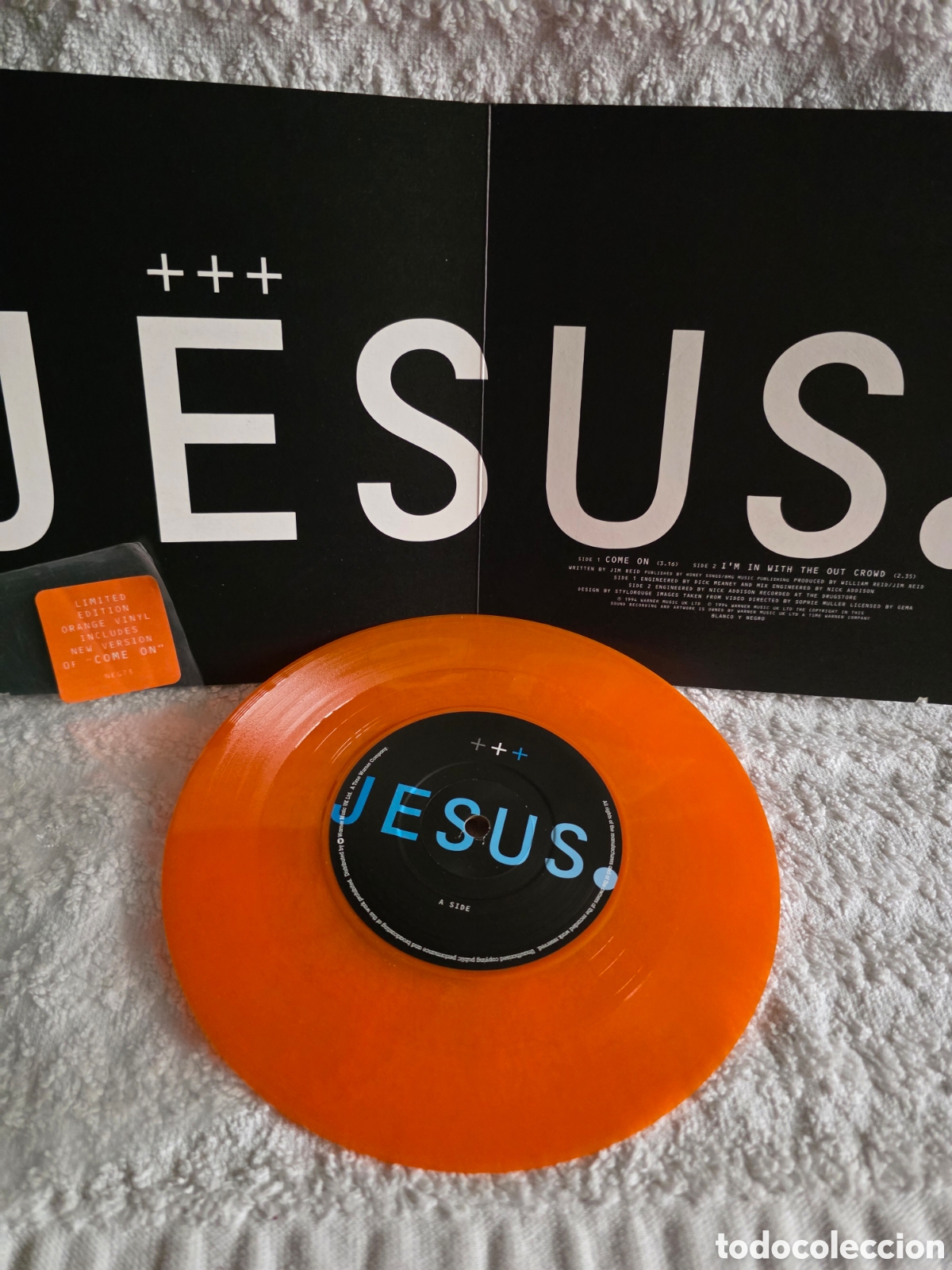 Discos de vinilo: JESUS AND MERY CHAIN - Come on - PICTURE DISC EDICI&Oacute;N LIMITADA