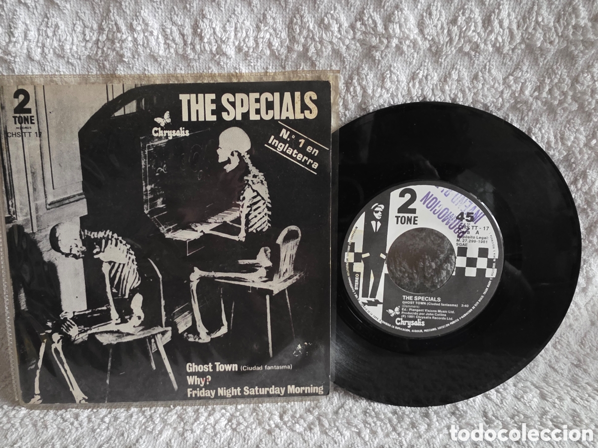 Discos de vinilo: The Specials&nbsp;&ndash;&nbsp;Ghost Town = Ciudad Fantasma 1981 spain PROMO