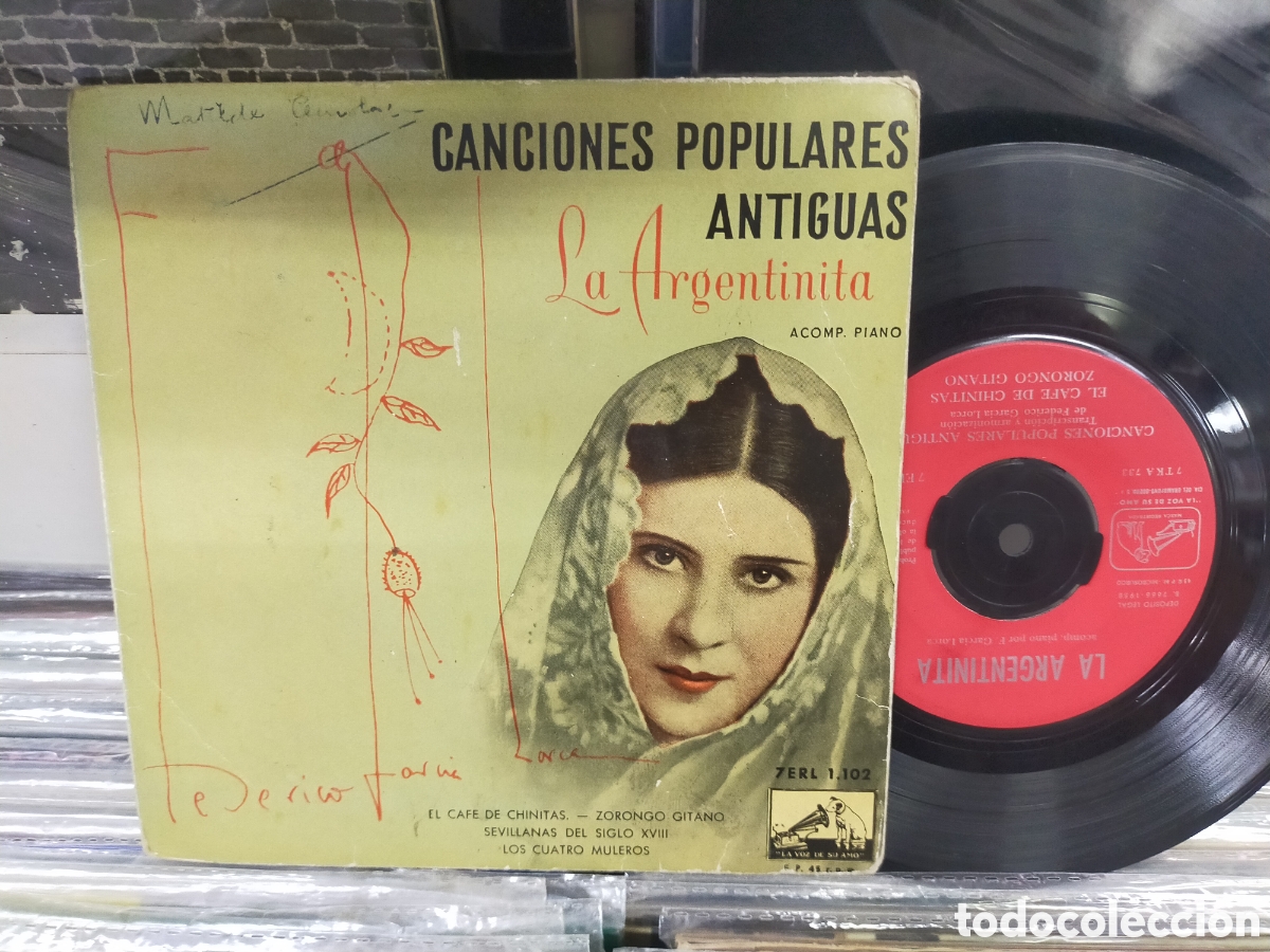 Discos de vinilo: La Argentinita con Lorca ep canciones populares antiguas el caf&eacute; de chinitas + 3