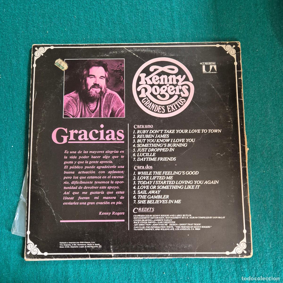 Discos de vinilo: Kenny Rogers &ndash; Grandes Exitos - Foto 2