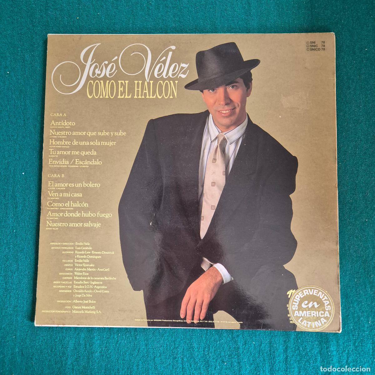 Discos de vinilo: Jos&eacute; V&eacute;lez &lrm;&ndash; Como El Halcon - Foto 2