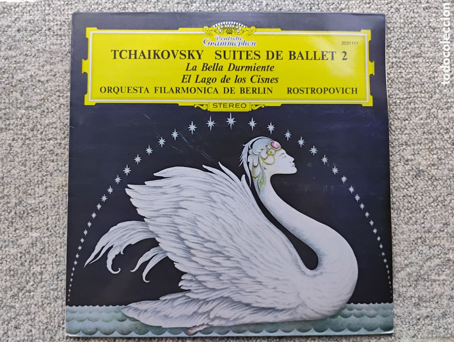 Discos de vinilo: Tchaikovsky: La bella durmiente, El lago de los cisnes. Rostropovich. DG