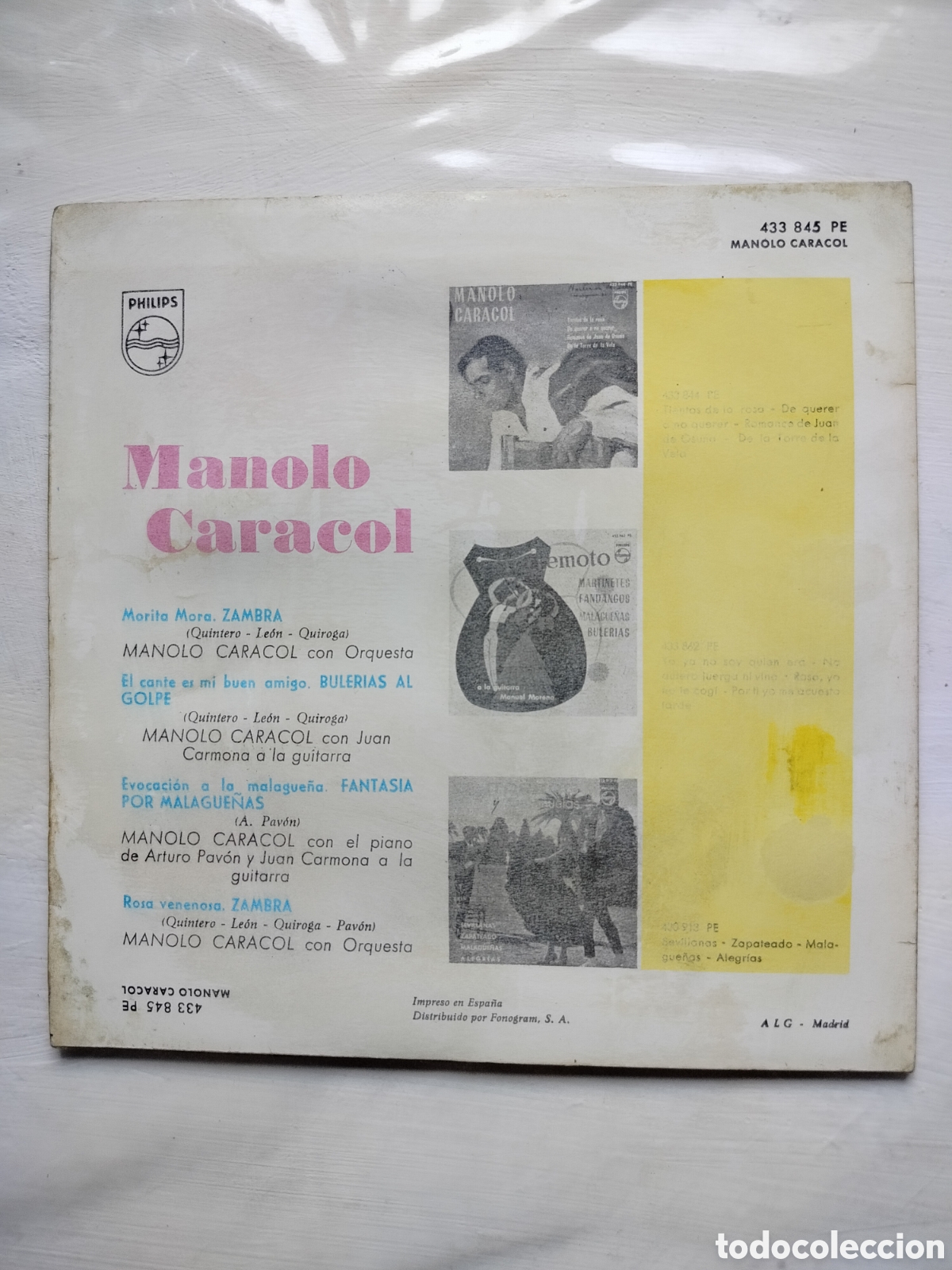 Discos de vinilo: Manolo Caracol EP 1962 - Foto 2