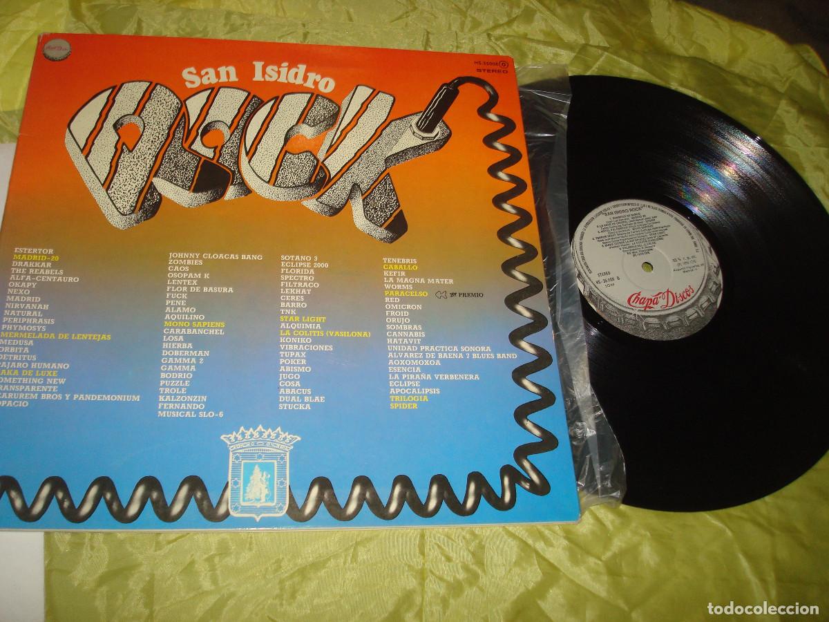 Discos de vinilo: SAN ISIDRO ROCK. KAKA DE LUXE, PARACELSO, ZOMBIES....PORTADA ABIERTA. CHAPA-DISCO, 1978.IMPECABLE(#)