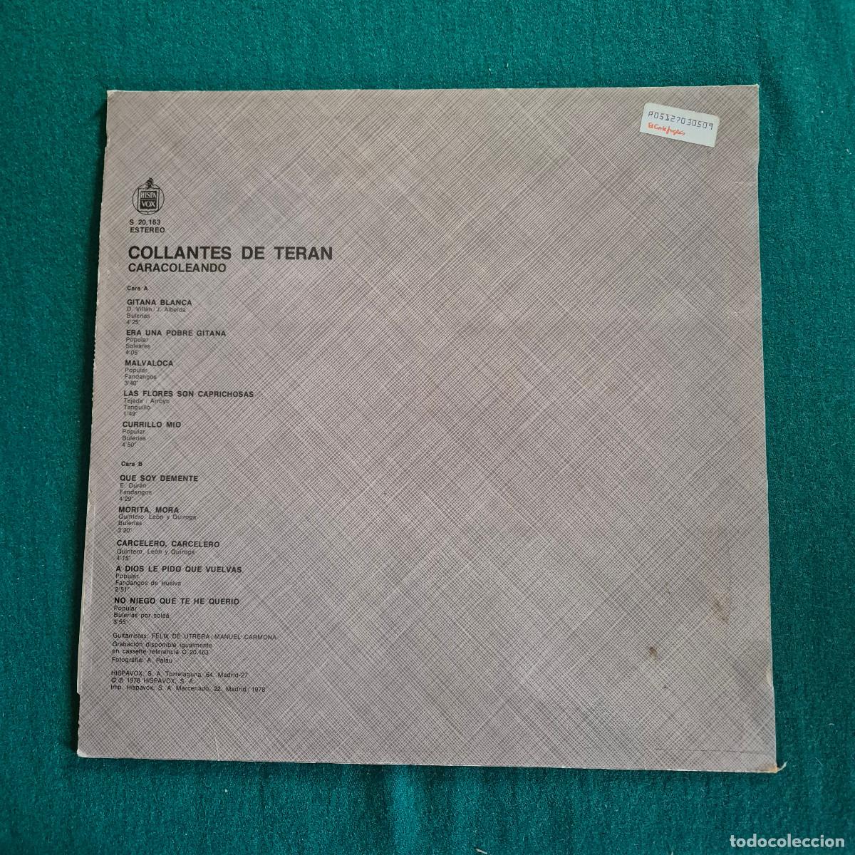 Discos de vinilo: Collantes De Teran &ndash; Caracoleando - Foto 2