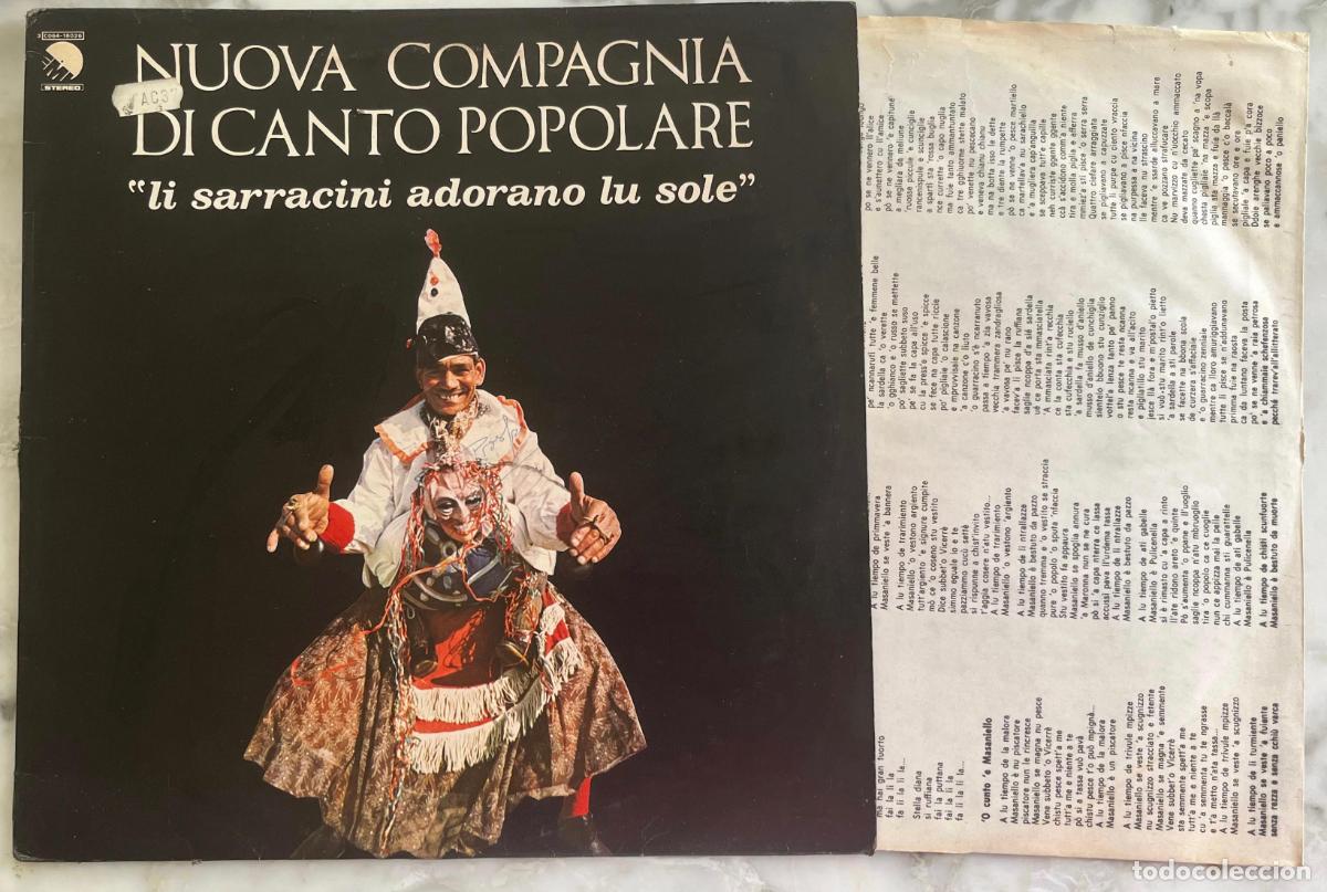 Discos de vinilo: NUOVA COMPAGNIA DI CANTO POPOLARE. LI SARRACINI ADORANO LU SOLE. LP ORIGINAL ITALIA+FUNDA INTERIOR