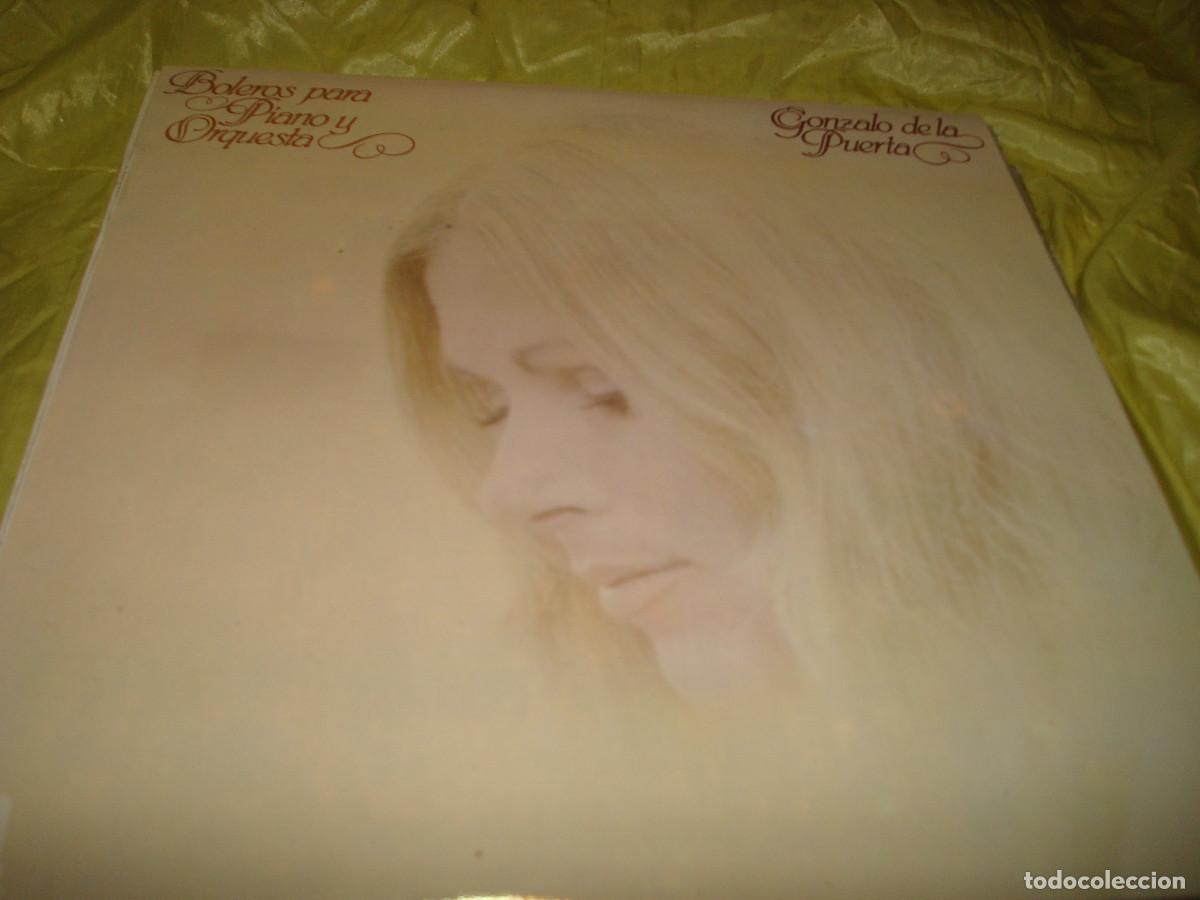 Discos de vinilo: GONZALO DE LA PUERTA. BOLEROS PARA PIANO Y ORQUESTA. AMBAR, 1980. IMPECABLE
