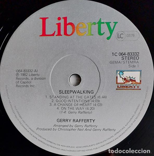 Discos de vinilo: Gerry Rafferty, Sleepwalking - LP - Foto 3