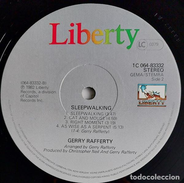Discos de vinilo: Gerry Rafferty, Sleepwalking - LP - Foto 4