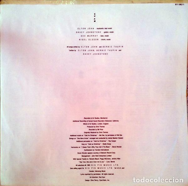 Discos de vinilo: Elton John, Too Low For Zero - LP - Foto 3