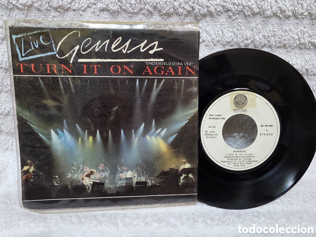 Discos de vinilo: Genesis&nbsp;&ndash;&nbsp;Turn It On Again (Live) = Enciendelo Otra Vez Spain 1982