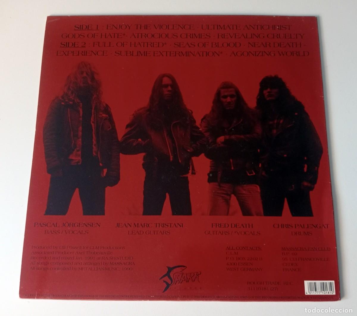 Discos de vinilo: LP MASSACRA - ENJOY THE VIOLENCE - Foto 2