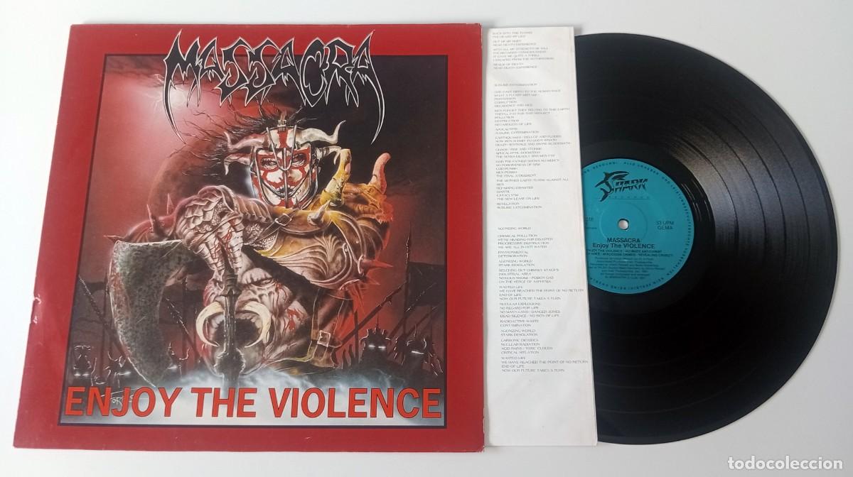 Discos de vinilo: LP MASSACRA - ENJOY THE VIOLENCE - Foto 3