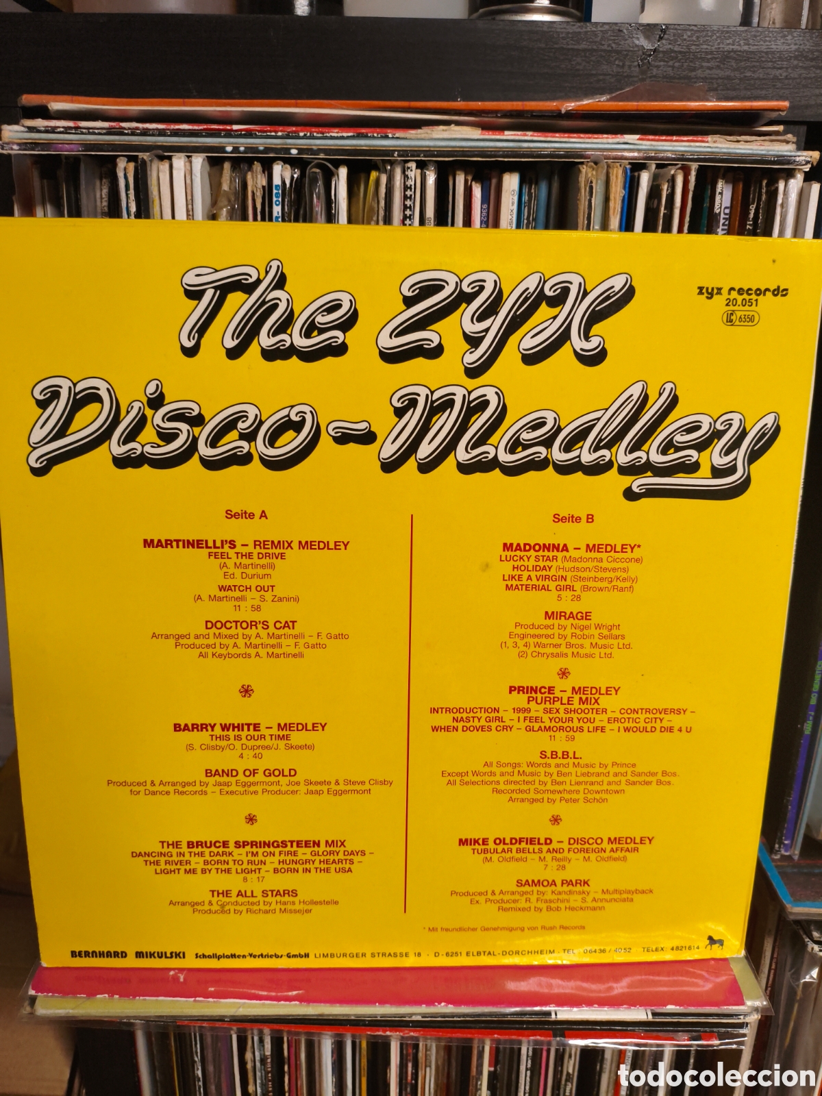 Discos de vinilo: THE ZYX DISCO MEDLEY - Foto 2