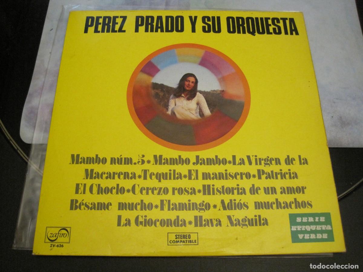 Discos de vinilo: PEREZ PRADO Y SU ORQUESTA - EL MANISERO,MAMBO JAMBO Y OTRAS - SELLO ZAFIRO 1971