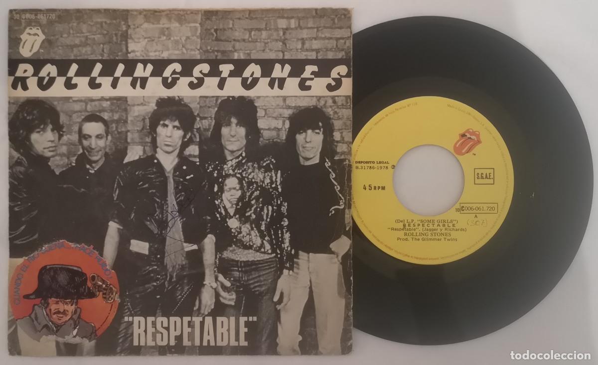 Discos de vinilo: DISCO VINILO ROLLING STONES RESPETABLE SINGLE 1978