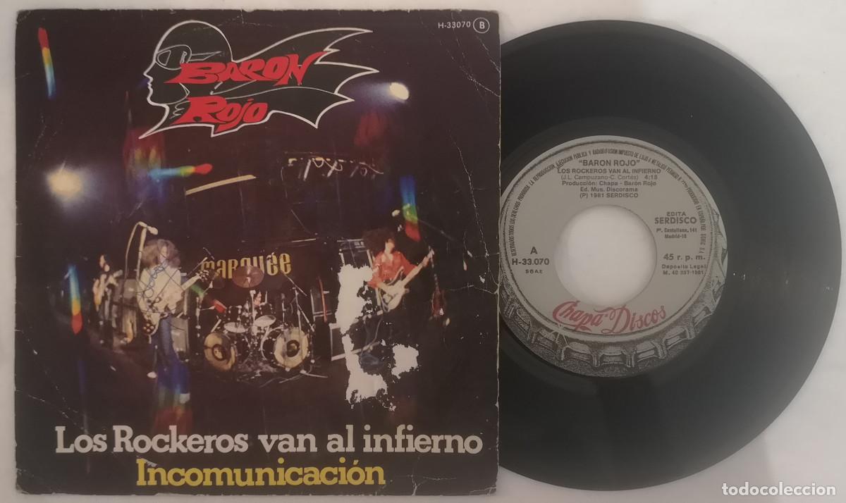 Discos de vinilo: DISCO VINILO BARON ROJO LOS ROCKEROS VAN AL INFIERNO SINGLE 1981