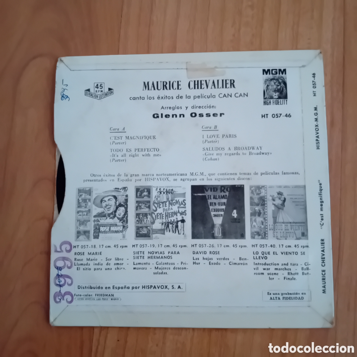 Discos de vinilo: MAURICE CHEVALIER. BSO CAN CAN. CEST MAGNIFIQUE - Foto 2