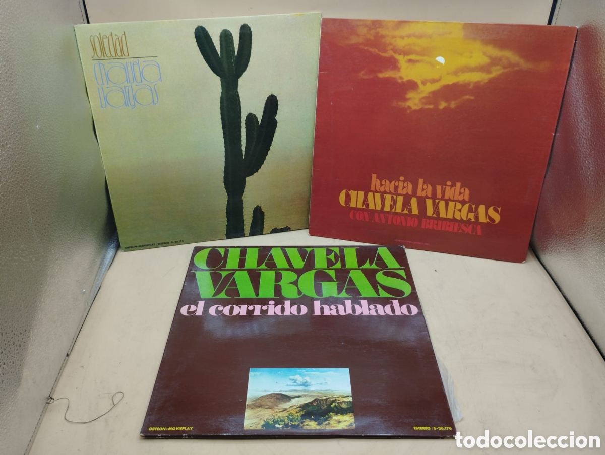 Discos de vinilo: 5 LP Vinilos Chavela Vargas - Noche de Ronda, Soledad, El Corrido Hablado y m&aacute;s