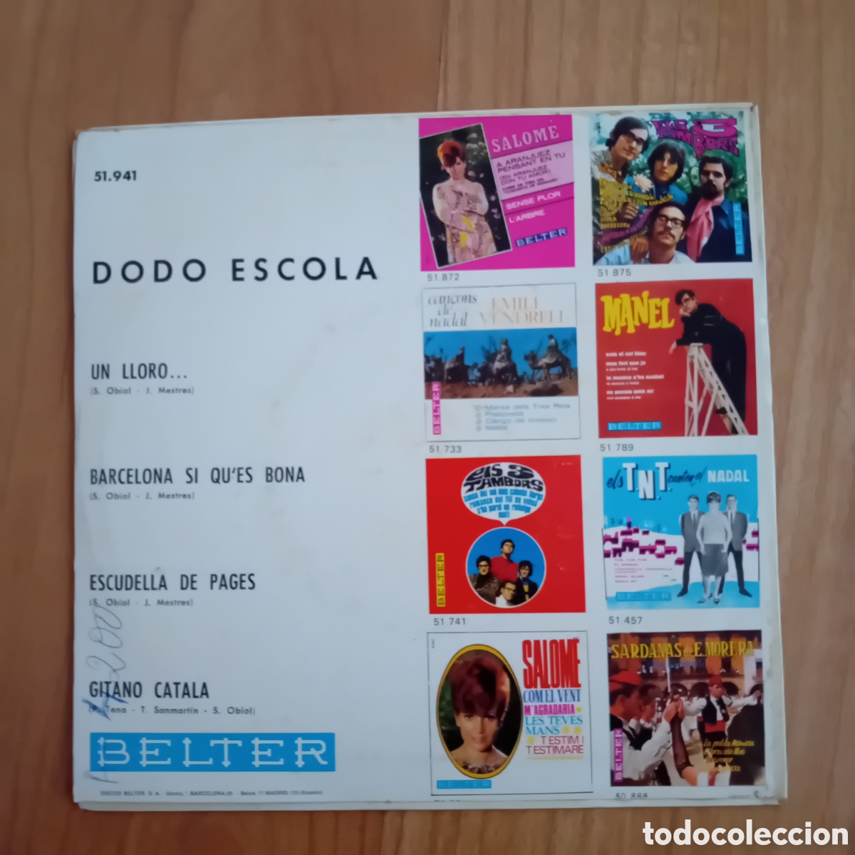 Discos de vinilo: DODO ESCOLA. UN LLORO - Foto 2