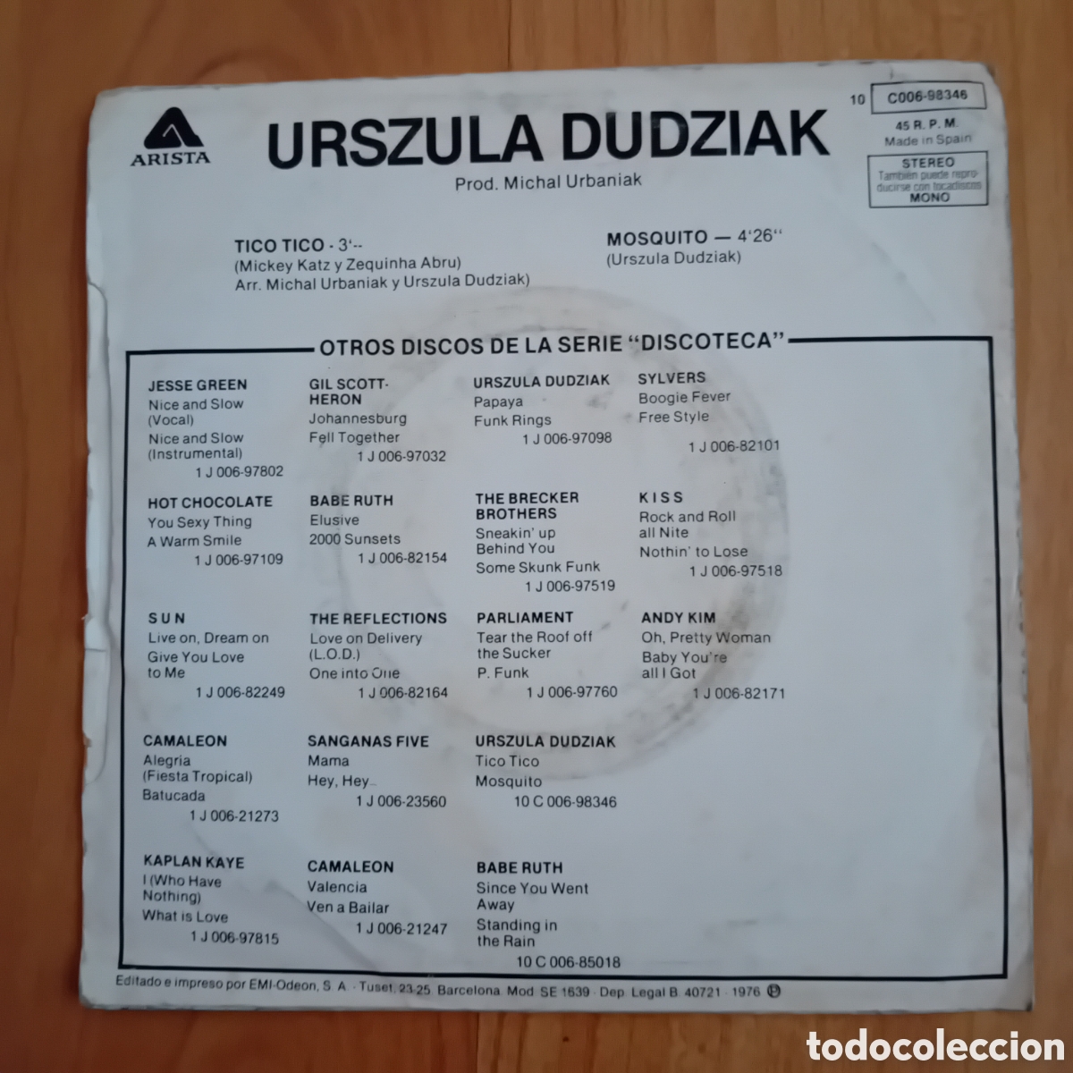 Discos de vinilo: URSZULA DUDZIAK. TICO TICO - Foto 2
