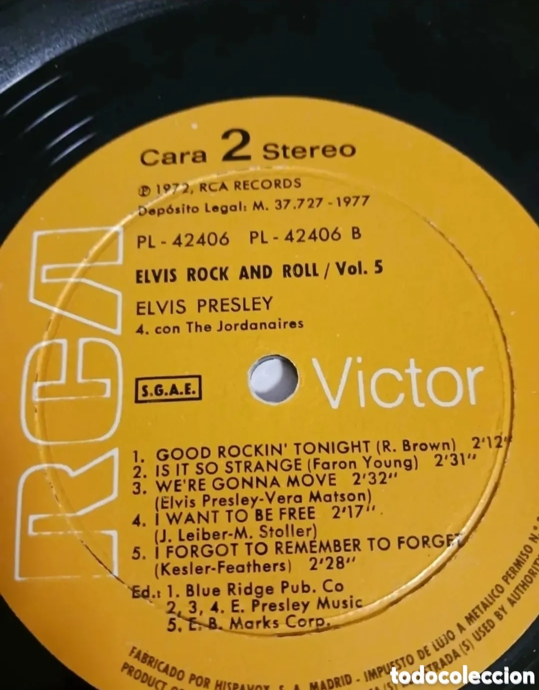 Discos de vinilo: ELVIS ROCK AND ROLL, vol 5. Funciona